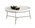 Remy Coffee Table - Antique Brass - Ivory by Sunpan