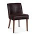 Buddy Side Chair Dark Brown Leather by Home Trends & Design