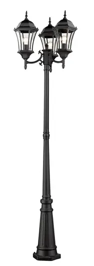 Wakefield Outdoor Post Light in Black Finish by Z-Lite
