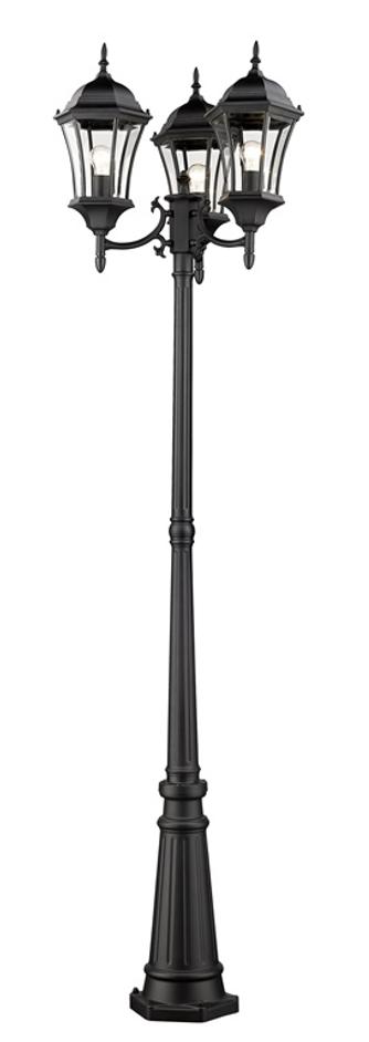 Wakefield Outdoor Post Light in Black Finish by Z-Lite