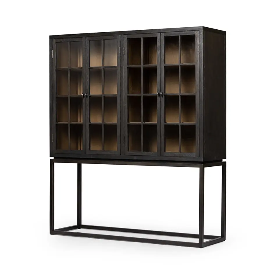 Palmer Cabinet in Charcoal Oak Veneer by FOUR HANDS