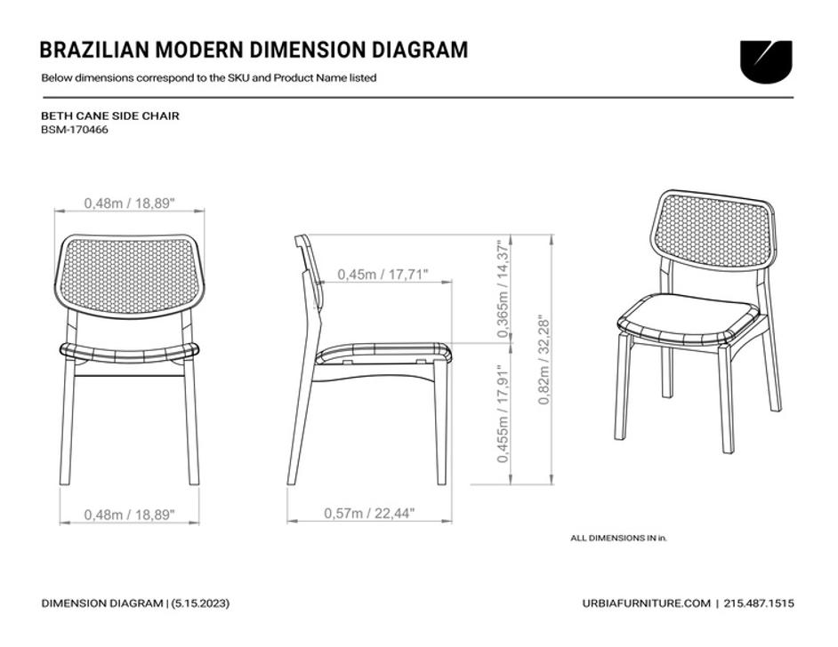 Beth Cane Side Chair by Urbia Imports