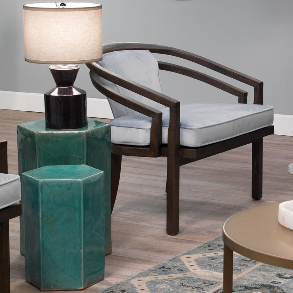 Porto Ceramic Indoor/Outdoor Side Table-Small, Azure by Jamie Young