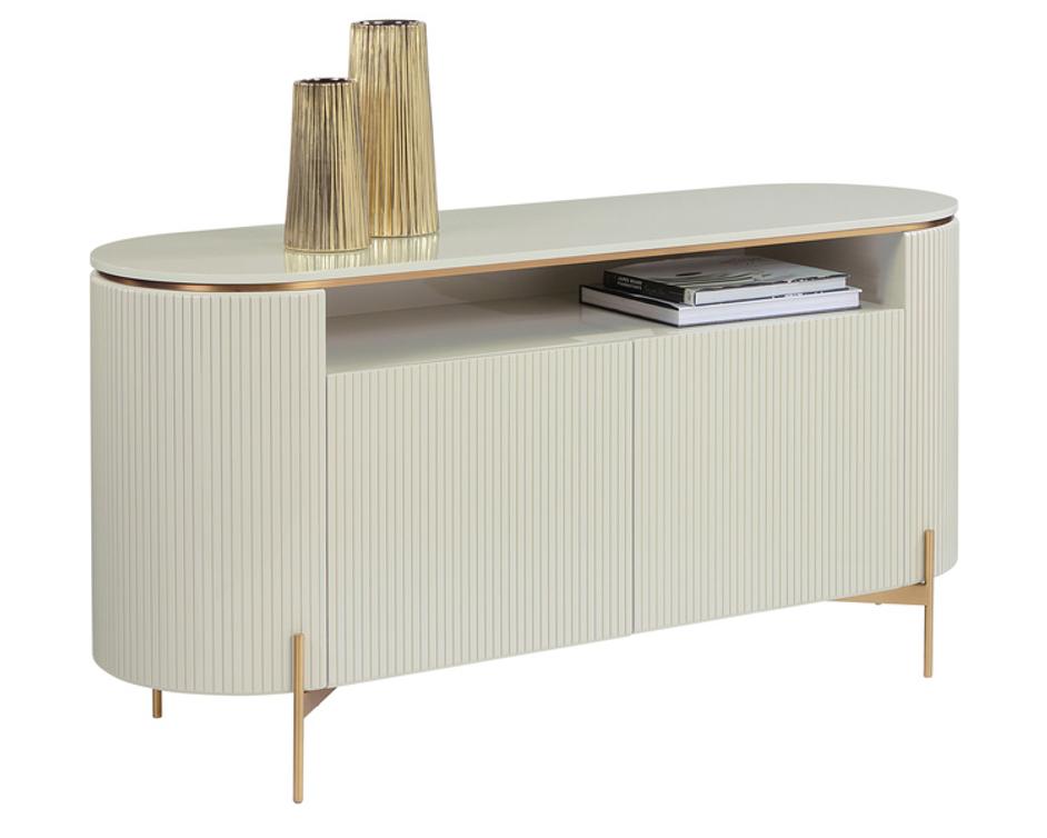 PALOMA SIDEBOARD - HIGH GLOSS CREAM by Sunpan