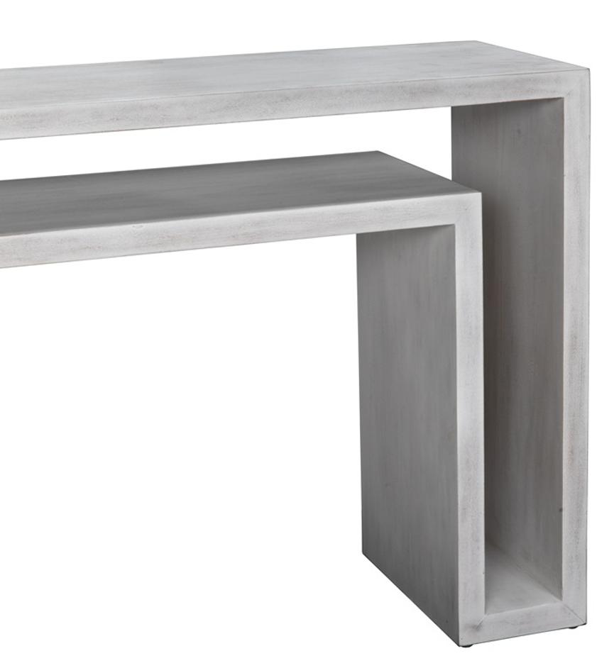 Caine Console, White Wash by Noir Furniture
