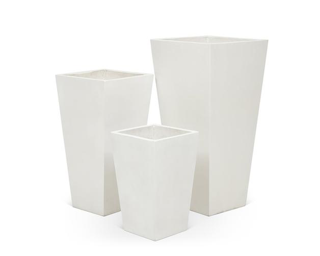 Konus Concrete Planter in White (Set of 3) by Urbia Imports