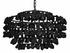 Vulcan Chandelier, Black Steel with Black Glass by Noir Furniture