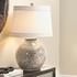 Vagabond Ceramic Table Lamp with Linen Shade by Jamie Young