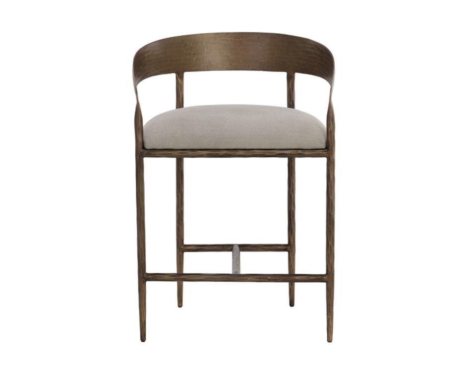ZANATTA COUNTER STOOL - ZENITH TAUPE GREY by Sunpan