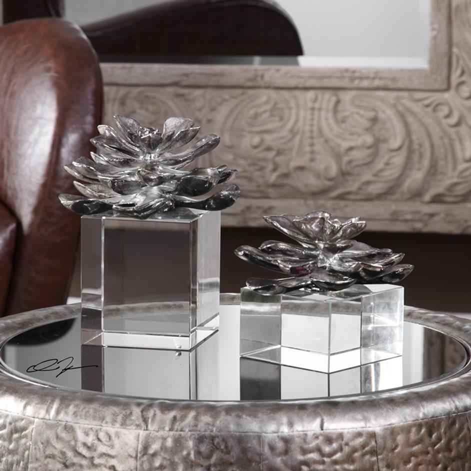 Indian Lotus Sculptures by Uttermost