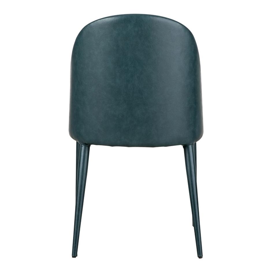 BURTON DINING CHAIR DARK TEAL VEGAN LEATHER-M2 by Moes Home