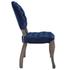 Archibald French Vintage Dining Performance Velvet Side Chair In Navy by Modway Furniture