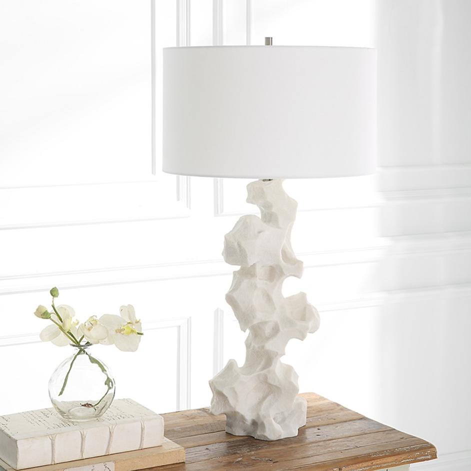 Remnant White Marble Table Lamp by Uttermost