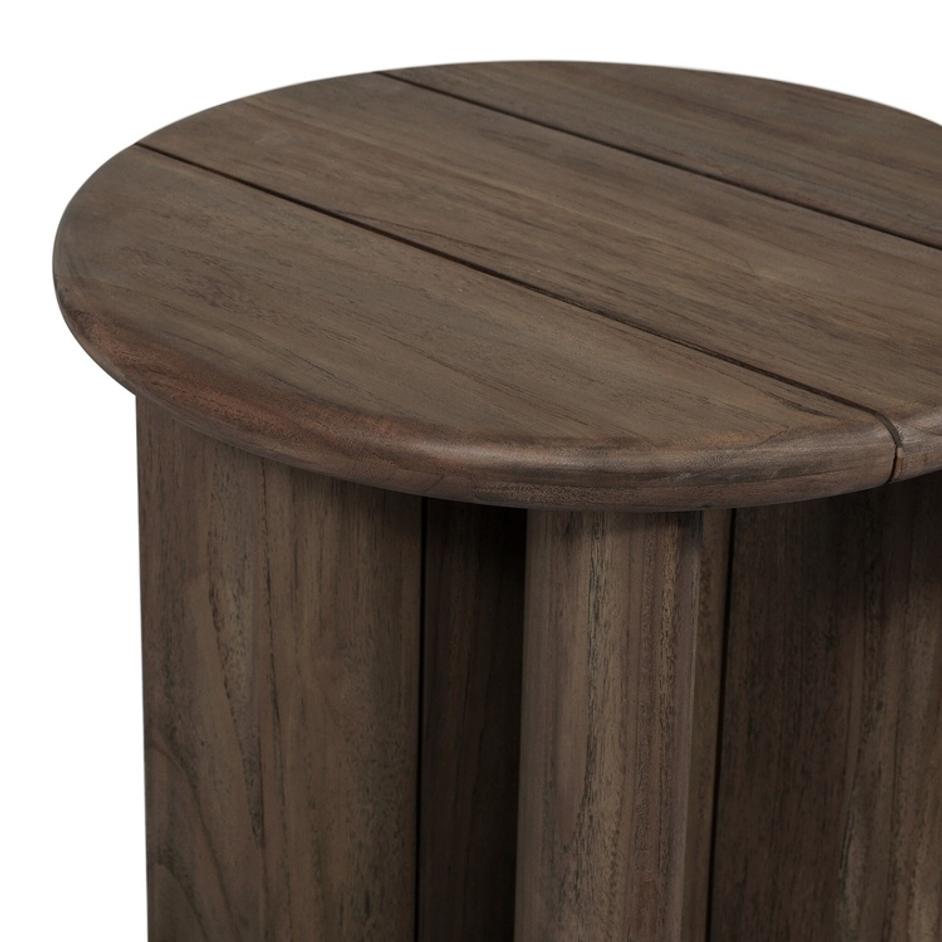 Paden Outdoor End Table In Stained Toasted Brown And FSC by Four Hands
