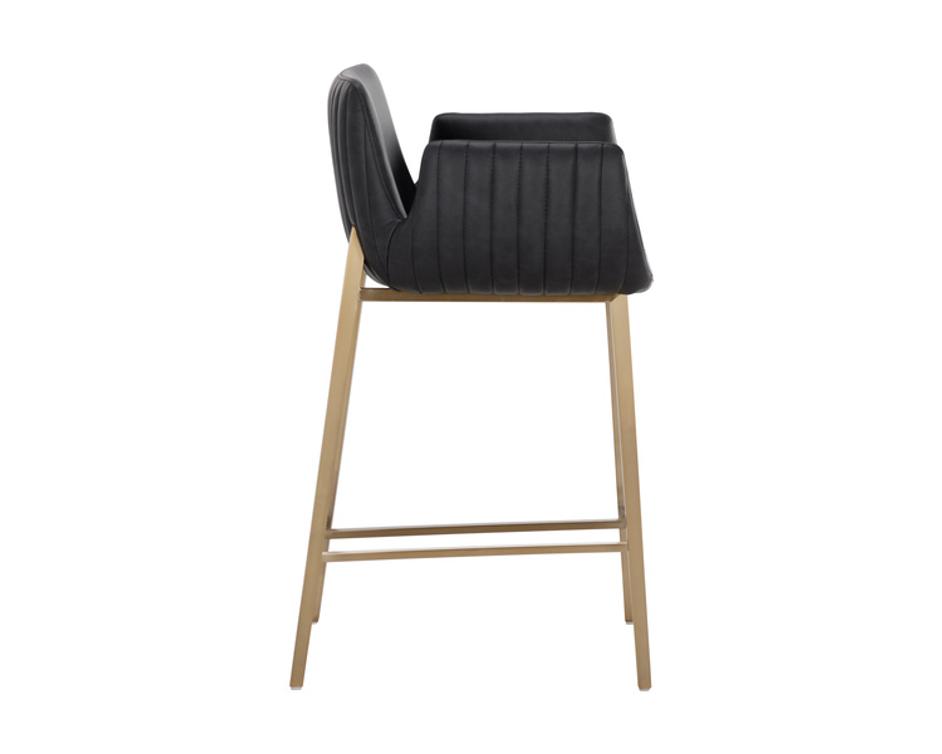 LUCANO COUNTER STOOL - BRAVO BLACK by Sunpan