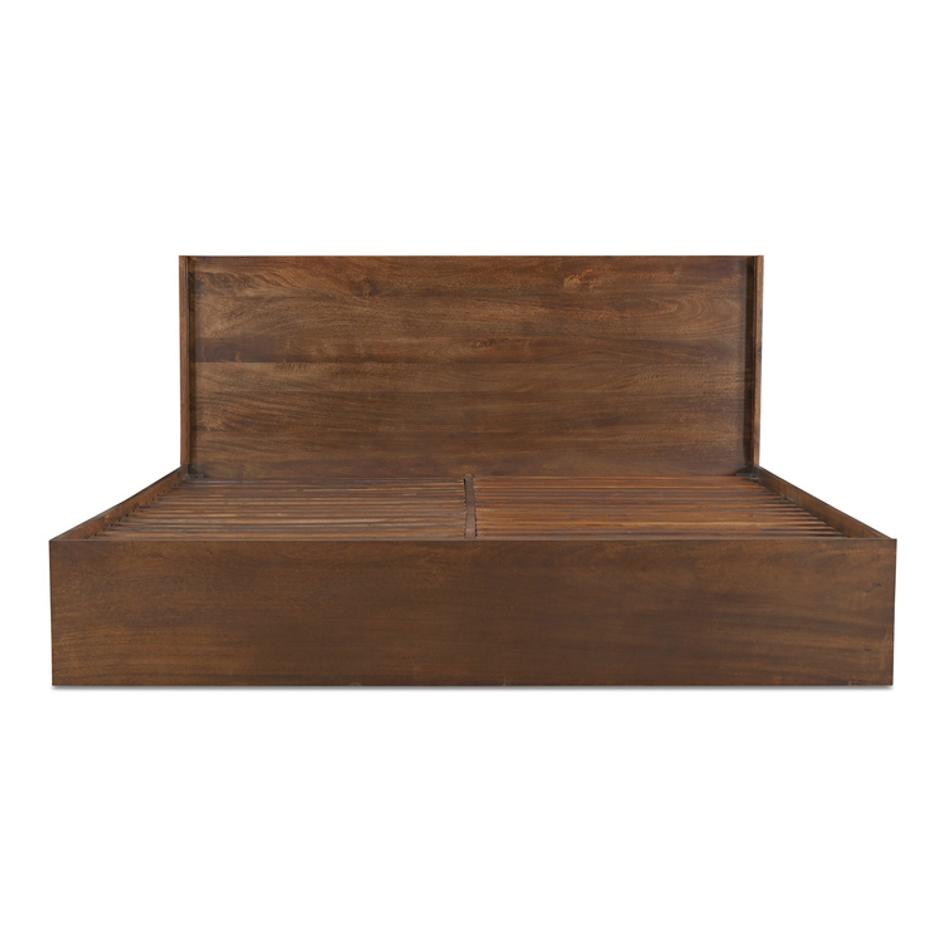 Everett Queen Bed Dark Brown by Moes Home