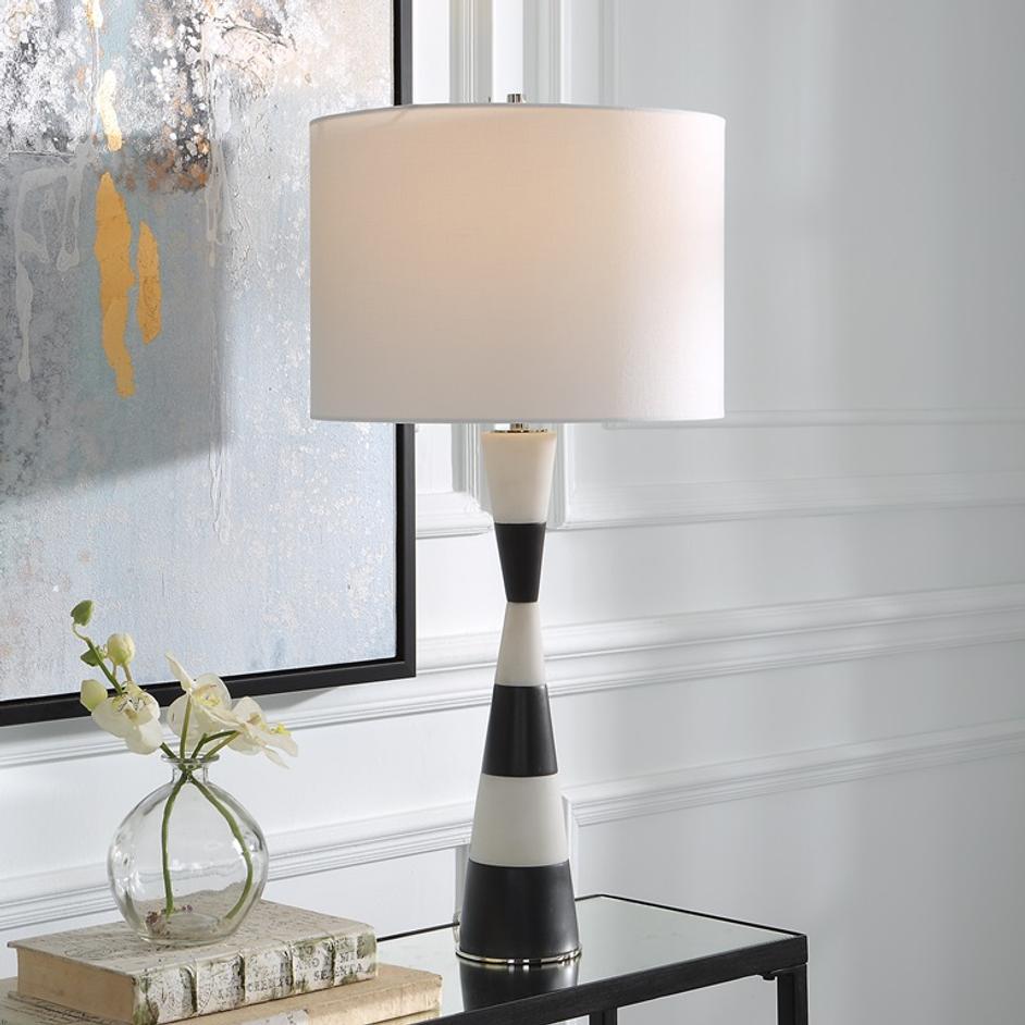 Bandeau Banded Stone Table Lamp by Uttermost