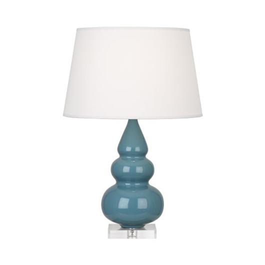 Steel Blue Small Triple Gourd Accent Lamp by Robert Abbey