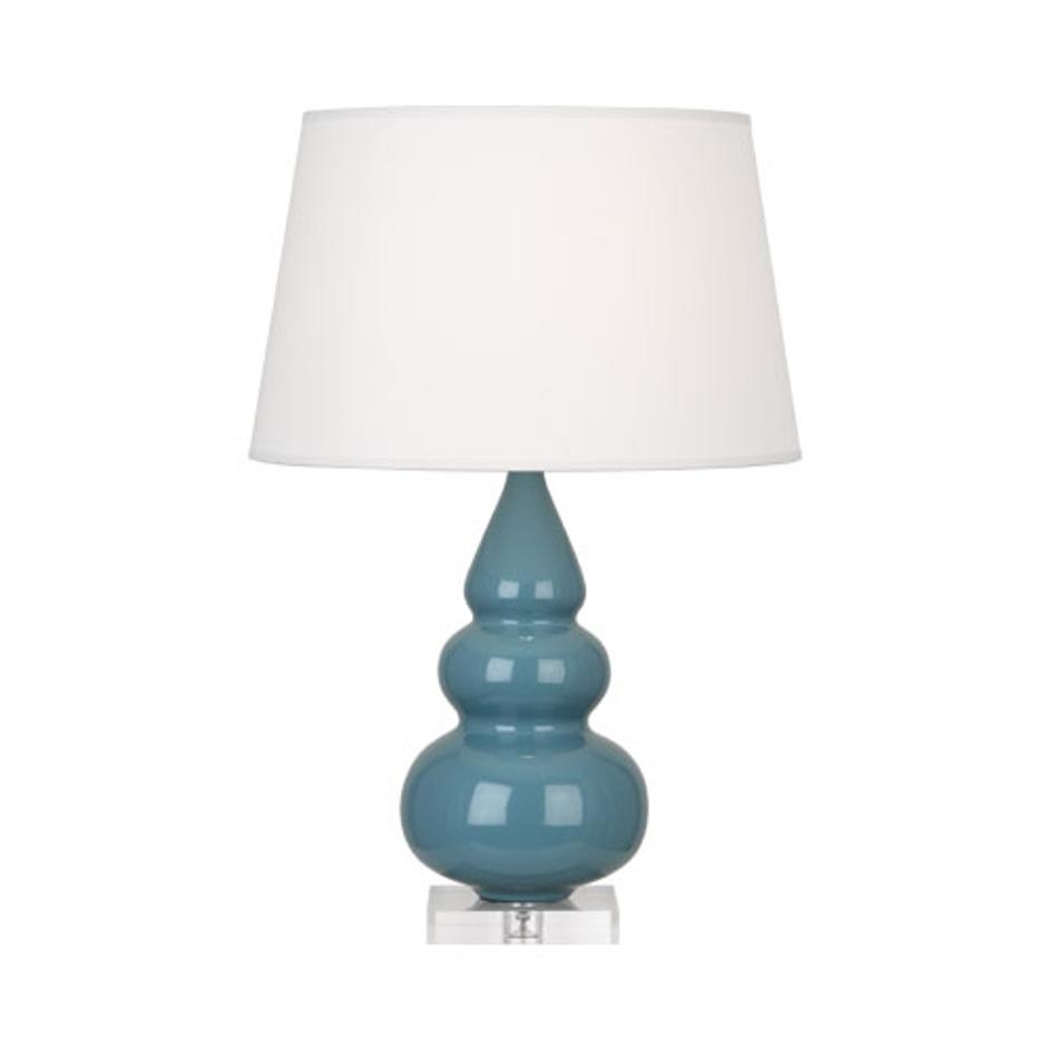 Steel Blue Small Triple Gourd Accent Lamp by Robert Abbey