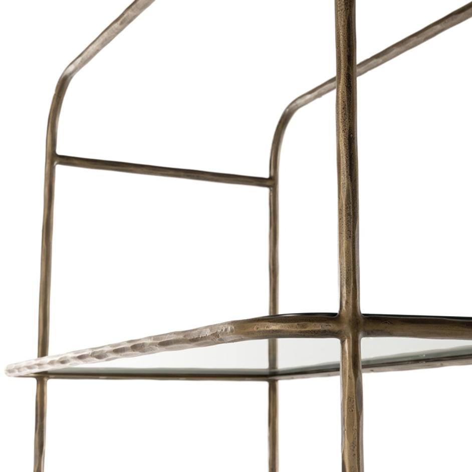 Swinton Bookcase In Hammered Aged Brass by FOUR HANDS
