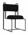 Daisy Metal Chair in Black Cotton by Noir Furniture
