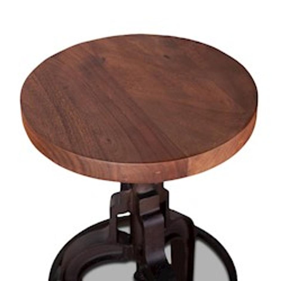 Organic Forge Raw Walnut Adjusting Stool by Home Trends & Design