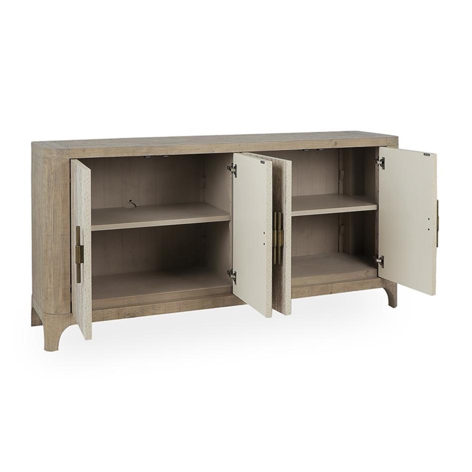 Alpine Reclaimed Pine 4Dr Cabinet Natural by Classic Home
