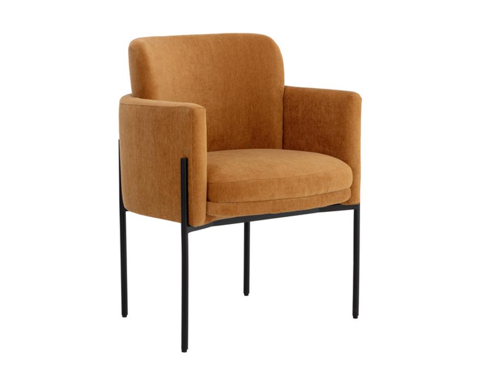 RICHIE DINING ARMCHAIR - BLACK - DANNY AMBER by Sunpan