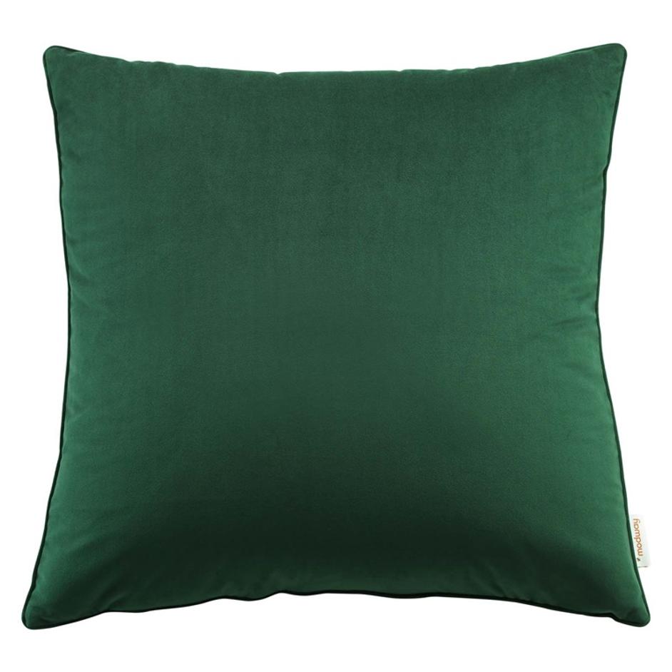 Annabel 24" Performance Velvet Throw Pillow In Green by Modway Furniture