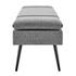 Zuney Fabric Bench In Princeton Gray by New Pacific Direct