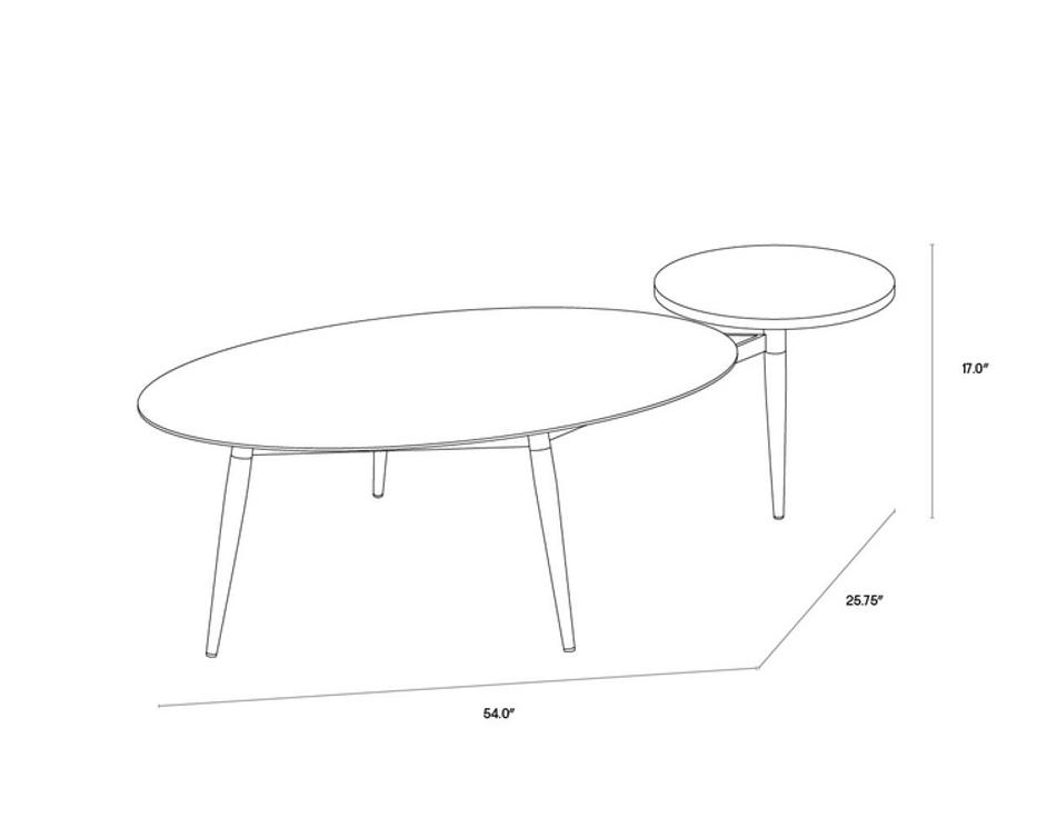 TUNER COFFEE TABLE - OVAL by Sunpan