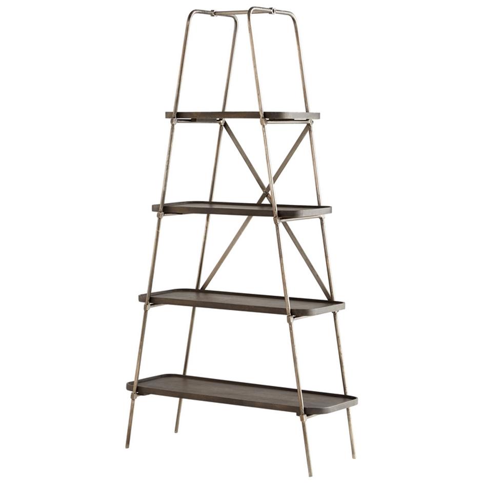 Fortress Etagere In Raw Iron And Grey by Cyan Design