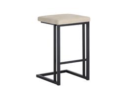 Boone Counter Stool - Black - Bravo Cream by Sunpan