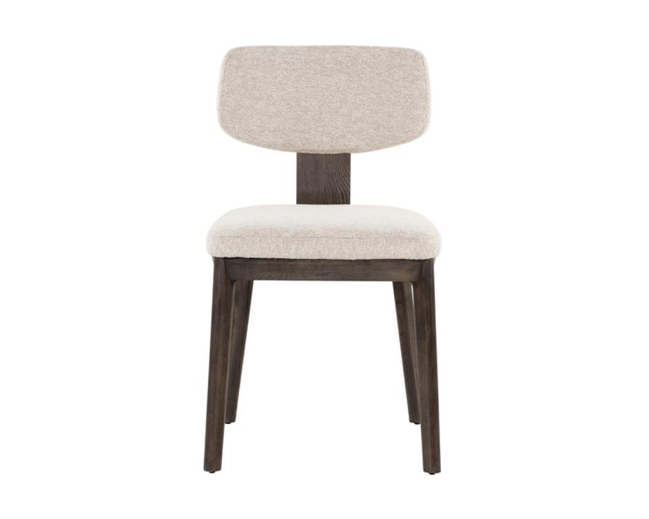 RICKETT DINING CHAIR - DARK BROWN - DOVE CREAM by Sunpan