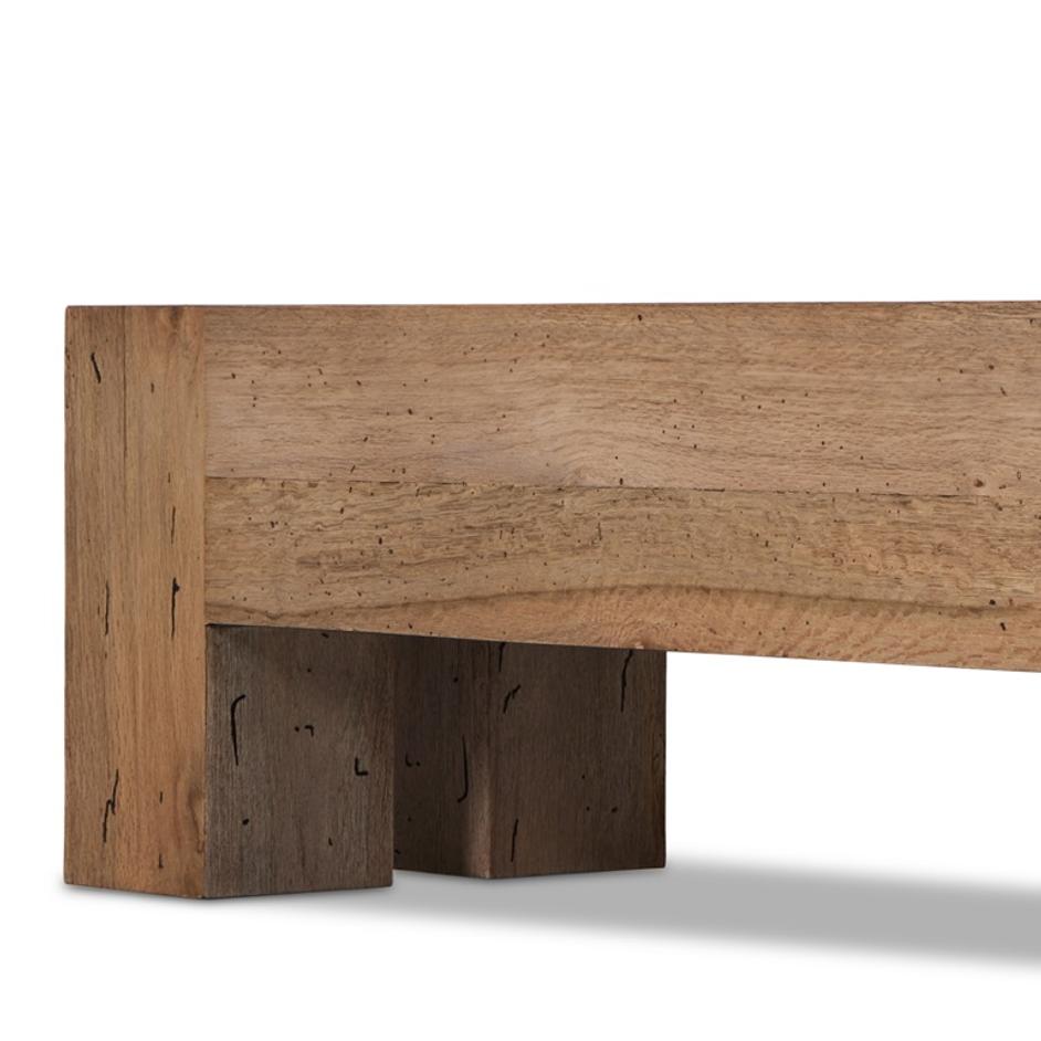 Abaso Large Accent Bench In Rstic Wormwood by FOUR HANDS