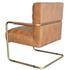 Peyton Bonded Leather Arm Chair Gold Frame In Vintage Cider by New Pacific Direct