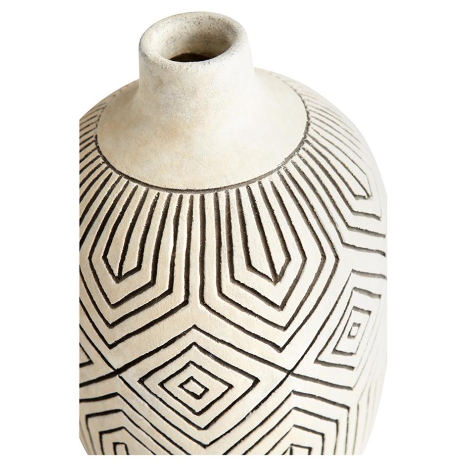 Small Light Labyrinth Vse in White by Cyan Design
