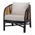 Ferrara Rattan Accent Arm Chair In Black/ Natural by New Pacific Direct