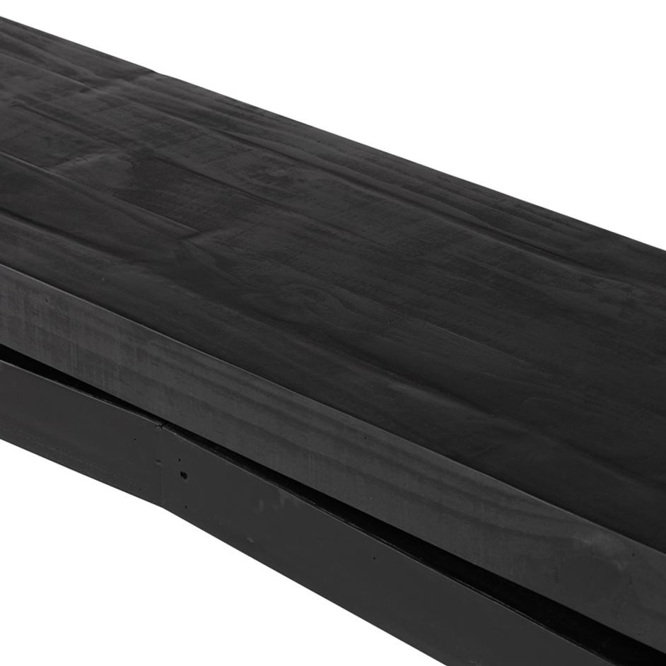 Matthes Console Table In Aged Black Pine by FOUR HANDS