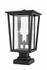 Seoul 2 Light Outdoor Pier Mounted Fixture in Black Finish by Z-Lite