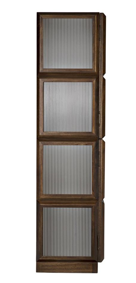 Collins Hutch in Dark Walnut with Glass Accents by Noir Furniture