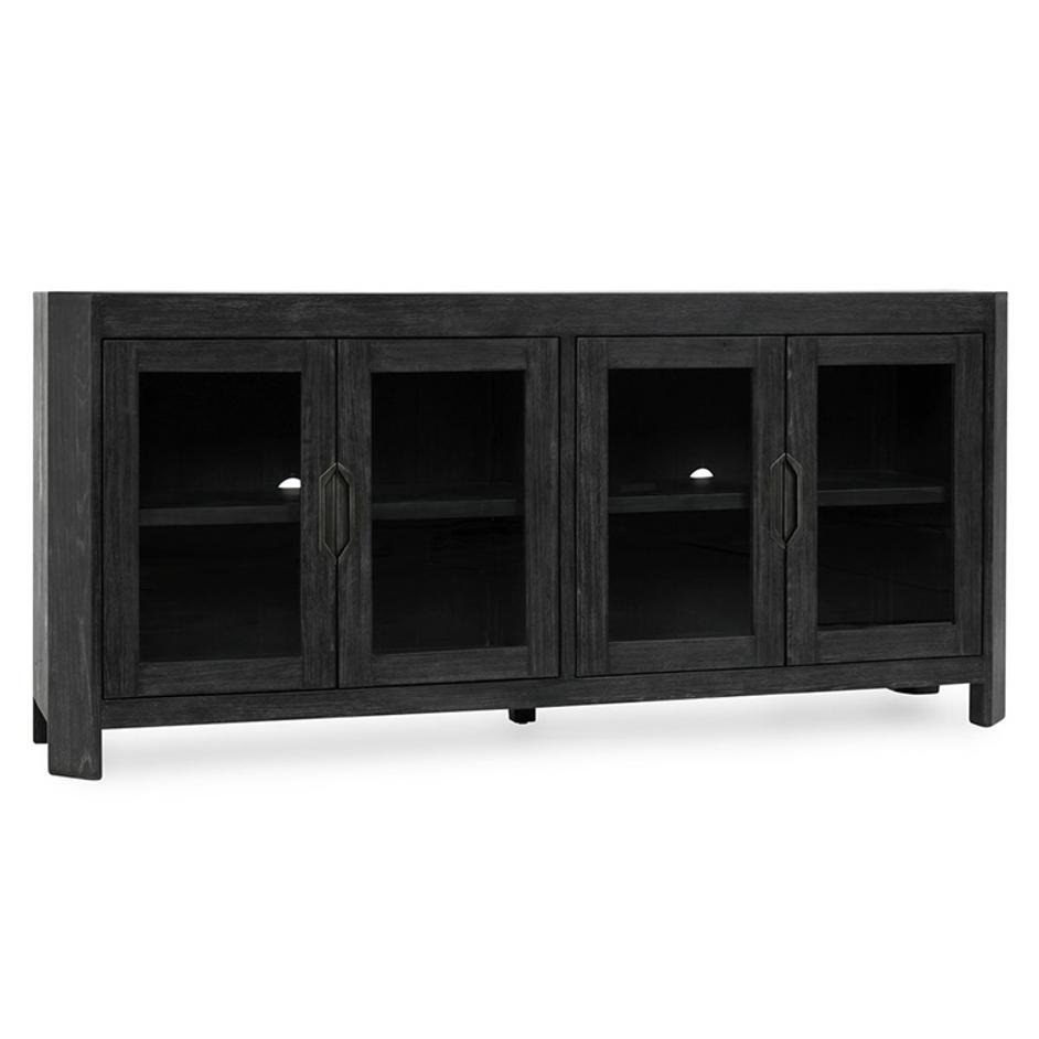 Macarthur Reclaimed Oak 4Dr Cabinet Antique Black by Classic Home
