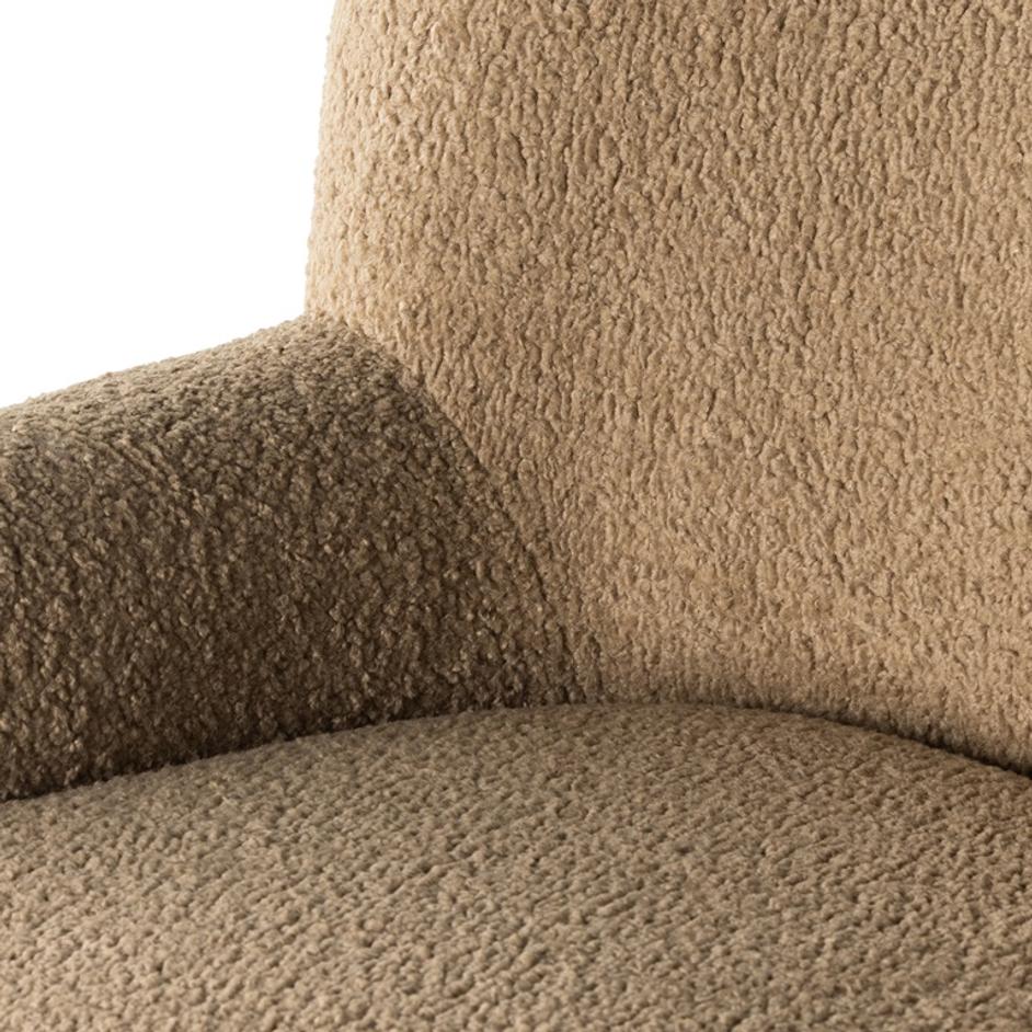 Kadon Swivel Chair In Sheepskin Camel by FOUR HANDS