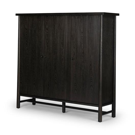 Renaud 3-Door Cabinet - Charcoal Oak Veneer by Four Hands
