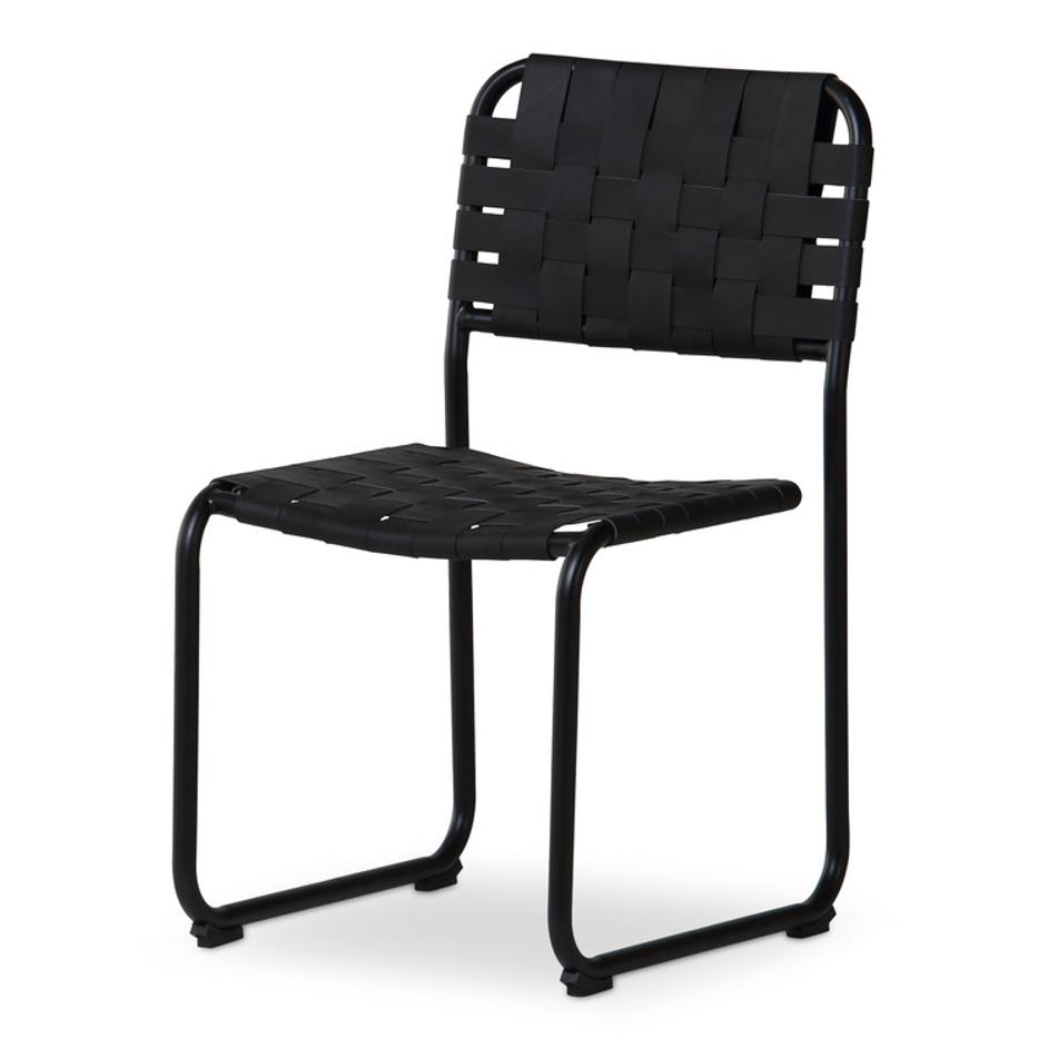 Moma Dining Chair Black Leather- Set Of Two by Moes Home