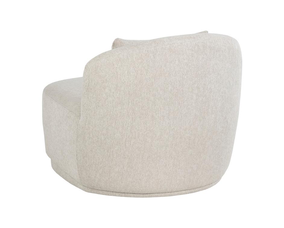SORAYA SWIVEL ARMLESS CHAIR - DOVE CREAM by Sunpan