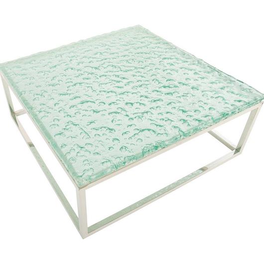 Bubble Glass Coffee Table, Stainless Steel Base by PHILLIPS COLLECTION