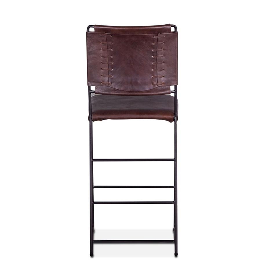 New York Bar Chair Chocolate Leather by Home Trends & Design