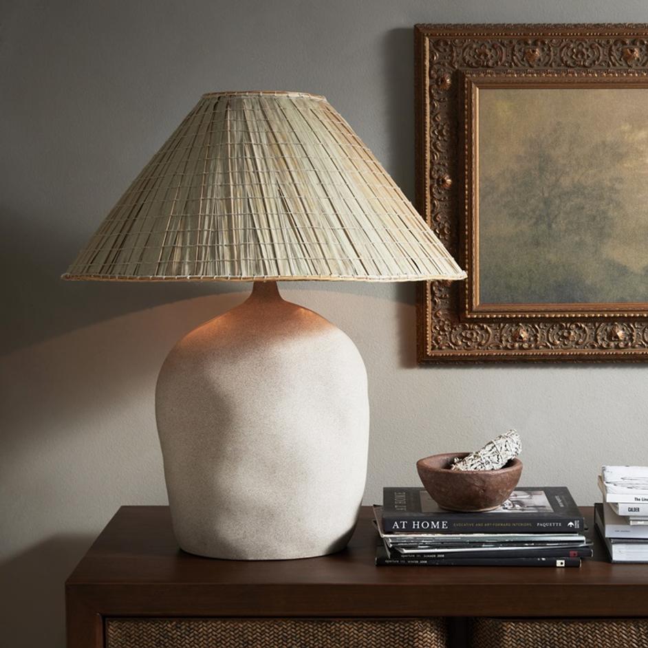 Cobb Table Lamp In Sand Porcelain by FOUR HANDS