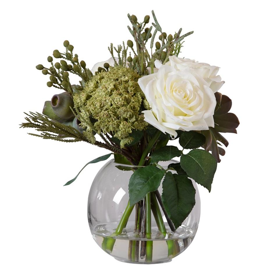Belmonte Floral Bouquet & Vase by Uttermost